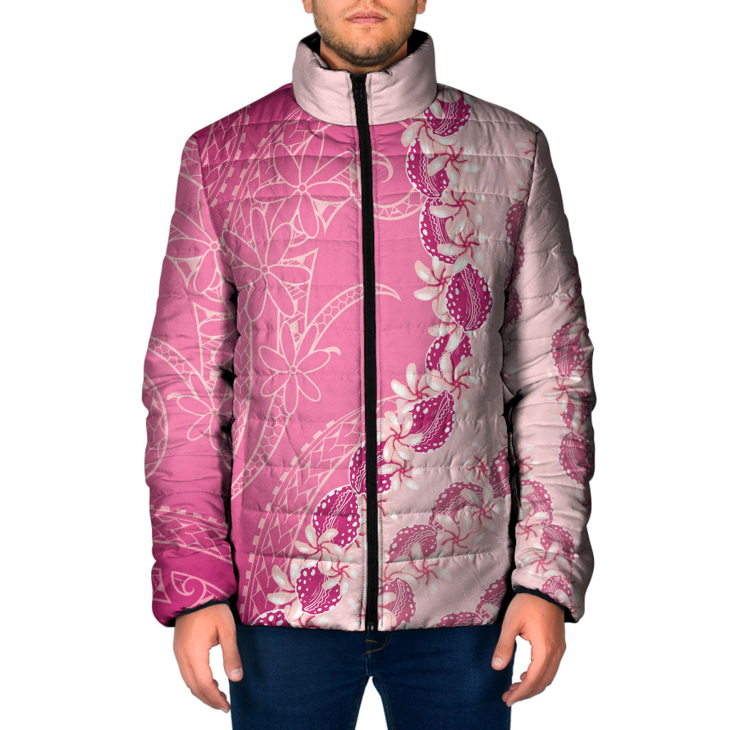 Heiva i Tahiti Padded Jacket Tahitian Tiare Maori Cowrie Lei Pink LT14 Men Pink - Polynesian Pride