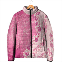 Heiva i Tahiti Padded Jacket Tahitian Tiare Maori Cowrie Lei Pink LT14 - Polynesian Pride