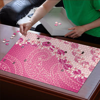 Heiva i Tahiti Puzzle Tahitian Tiare Maori Cowrie Lei Pink