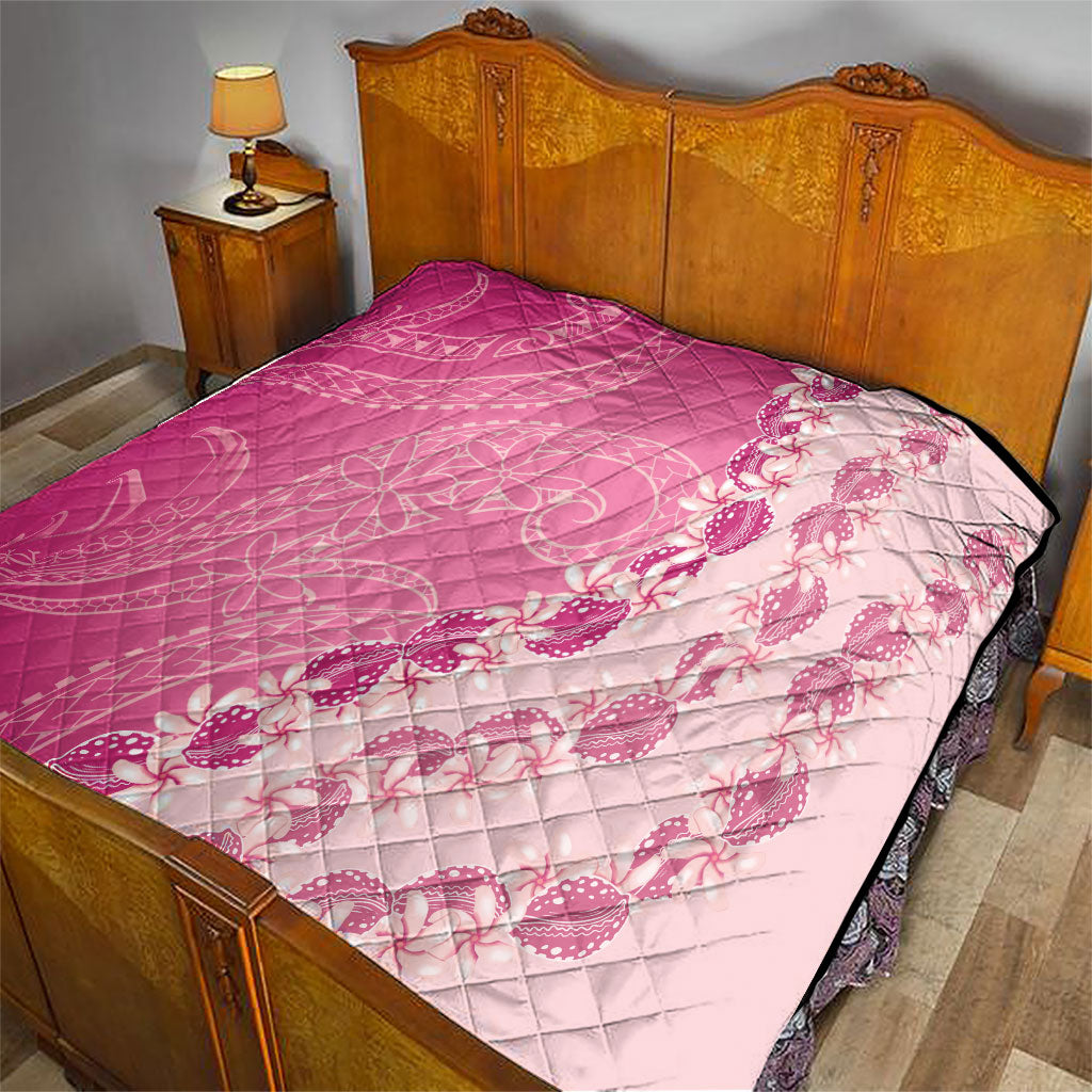 Heiva i Tahiti Quilt Tahitian Tiare Maori Cowrie Lei Pink LT14 - Polynesian Pride