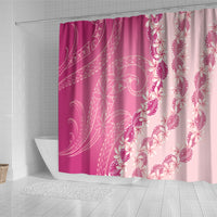 Heiva i Tahiti Shower Curtain Tahitian Tiare Maori Cowrie Lei Pink LT14 - Polynesian Pride