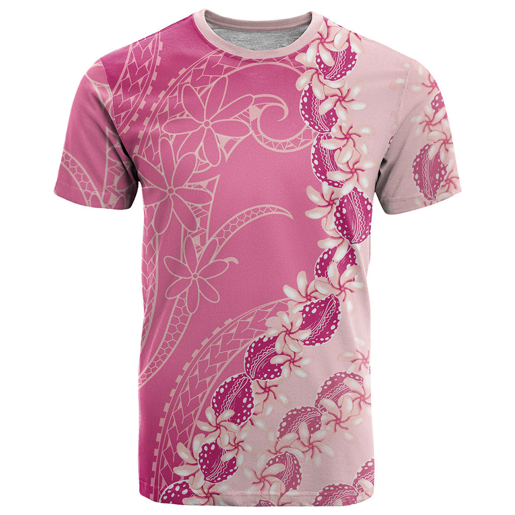 Heiva i Tahiti T Shirt Tahitian Tiare Maori Cowrie Lei Pink LT14 Pink - Polynesian Pride