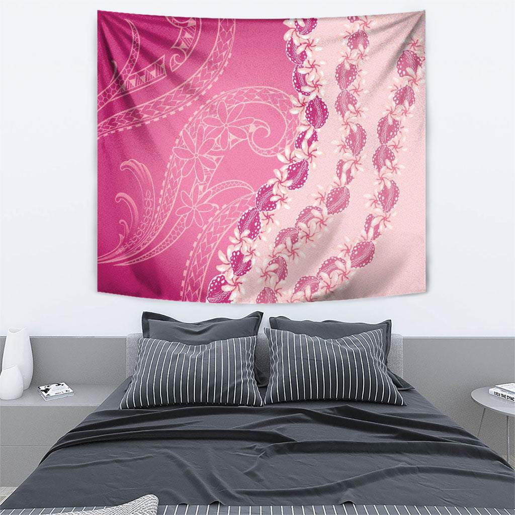 Heiva i Tahiti Tapestry Tahitian Tiare Maori Cowrie Lei Pink LT14 - Polynesian Pride