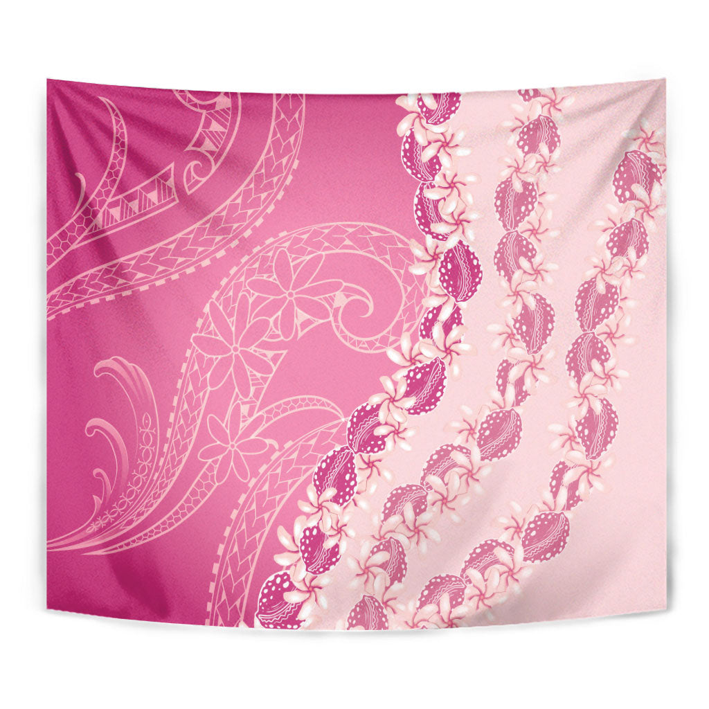 Heiva i Tahiti Tapestry Tahitian Tiare Maori Cowrie Lei Pink LT14 - Polynesian Pride