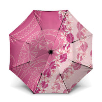 Heiva i Tahiti Umbrella Tahitian Tiare Maori Cowrie Lei Pink LT14 One Size Folded 11.42 inch Opened Diameter 37.4 inch Pink - Polynesian Pride