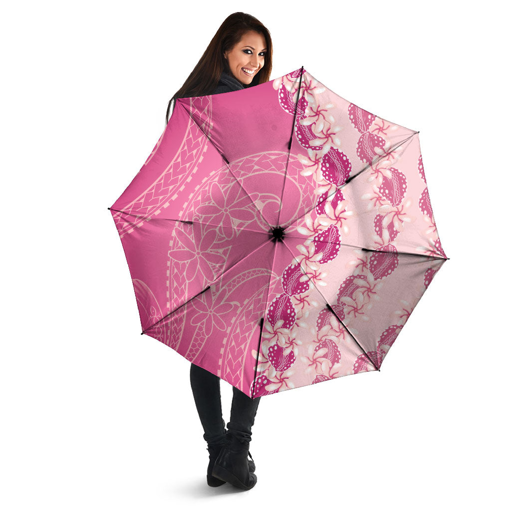 Heiva i Tahiti Umbrella Tahitian Tiare Maori Cowrie Lei Pink LT14 - Polynesian Pride