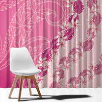 Heiva i Tahiti Window Curtain Tahitian Tiare Maori Cowrie Lei Pink LT14 - Polynesian Pride