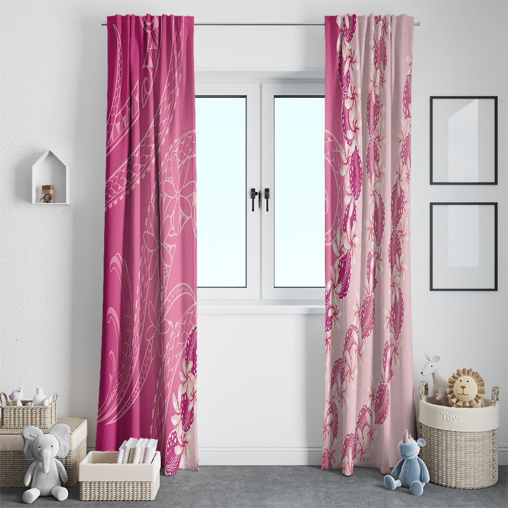 Heiva i Tahiti Window Curtain Tahitian Tiare Maori Cowrie Lei Pink LT14 - Polynesian Pride