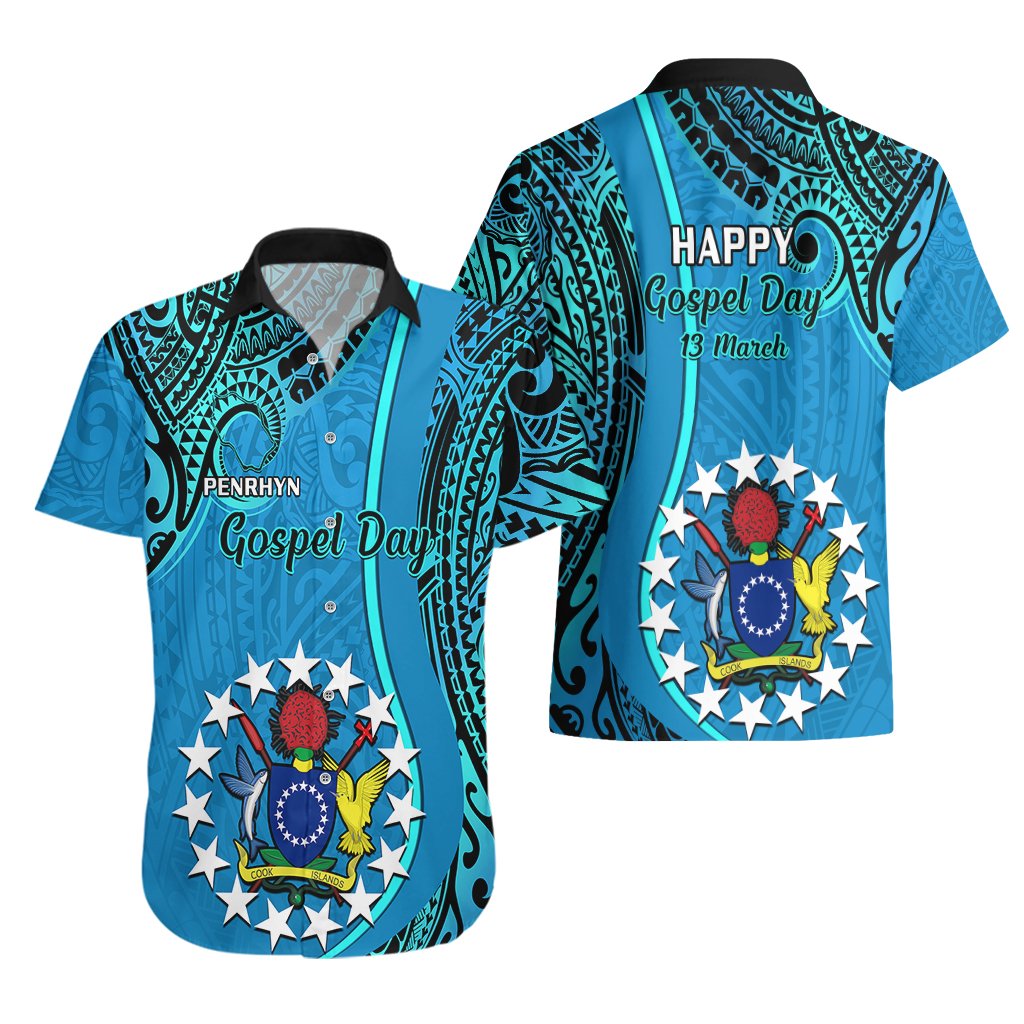 13 March Penrhyn Island Gospel Day Hawaiian Shirt Cook Islands Tribal Pattern LT14 - Polynesian Pride