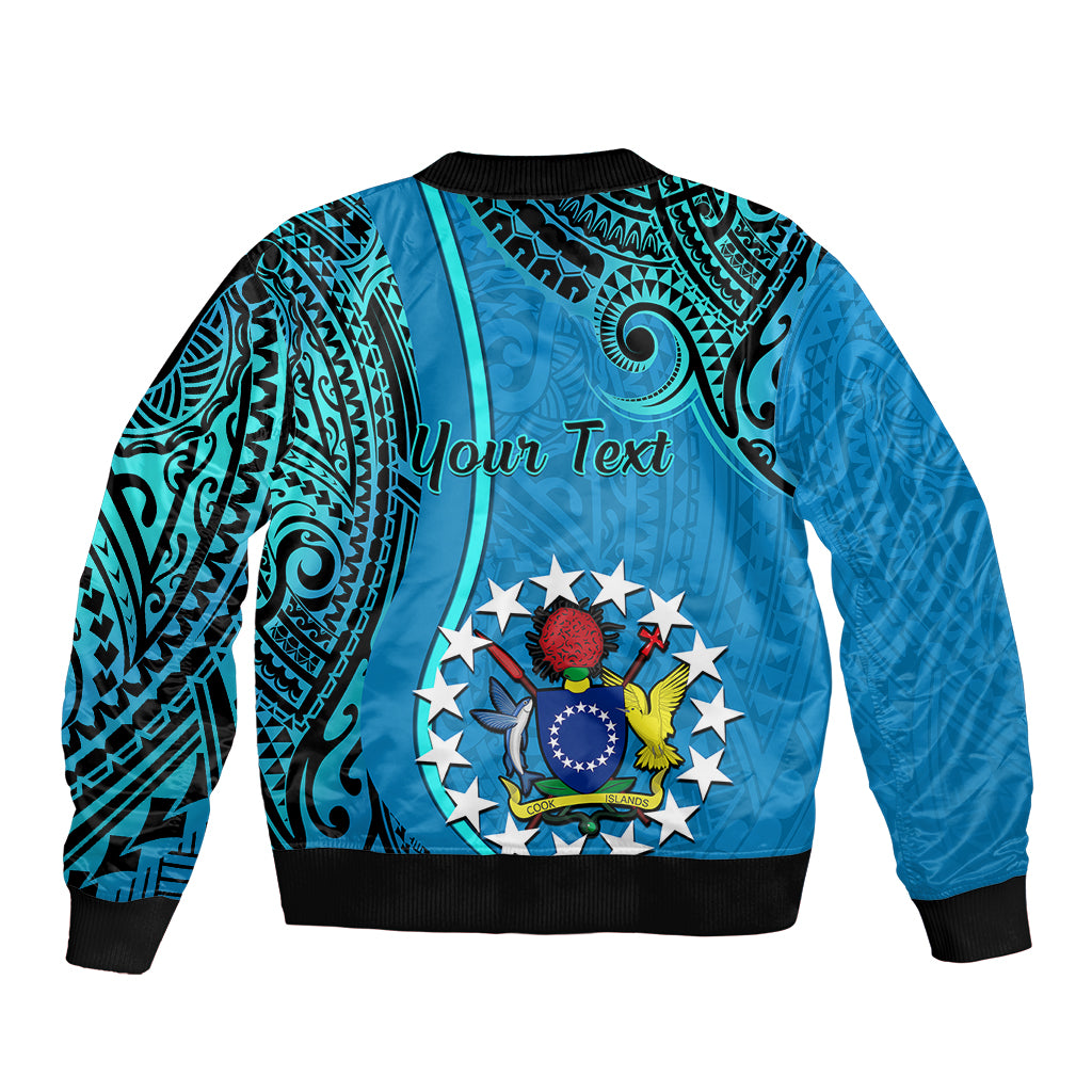 Personalised 13 March Penrhyn Island Gospel Day Bomber Jacket Cook Islands Tribal Pattern LT14 - Polynesian Pride