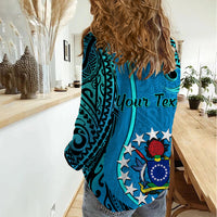 Personalised 13 March Penrhyn Island Gospel Day Women Casual Shirt Cook Islands Tribal Pattern LT14 - Polynesian Pride