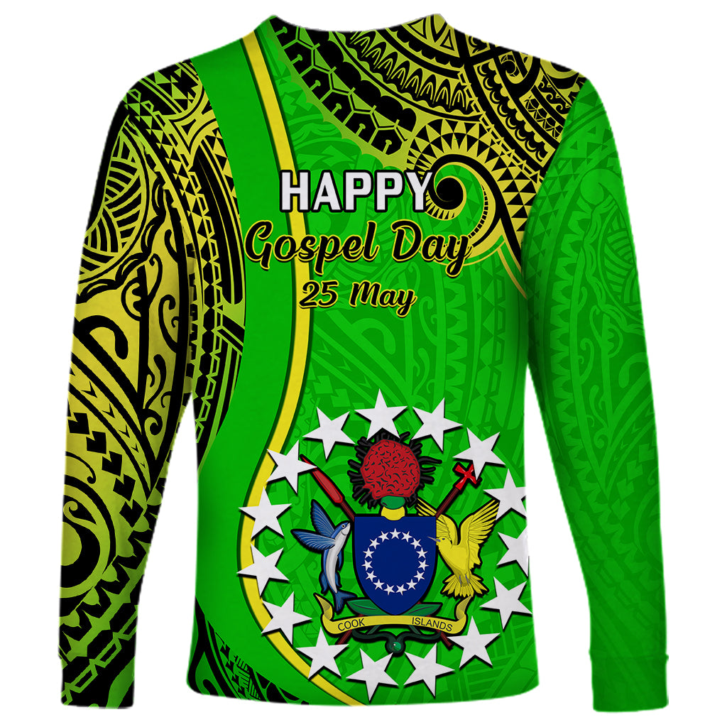 25 May Palmerston Island Gospel Day Long Sleeve Shirt Cook Islands Tribal Pattern LT14 - Polynesian Pride