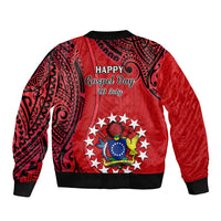 20 July Atiu Island Gospel Day Bomber Jacket Cook Islands Tribal Pattern LT14 - Polynesian Pride