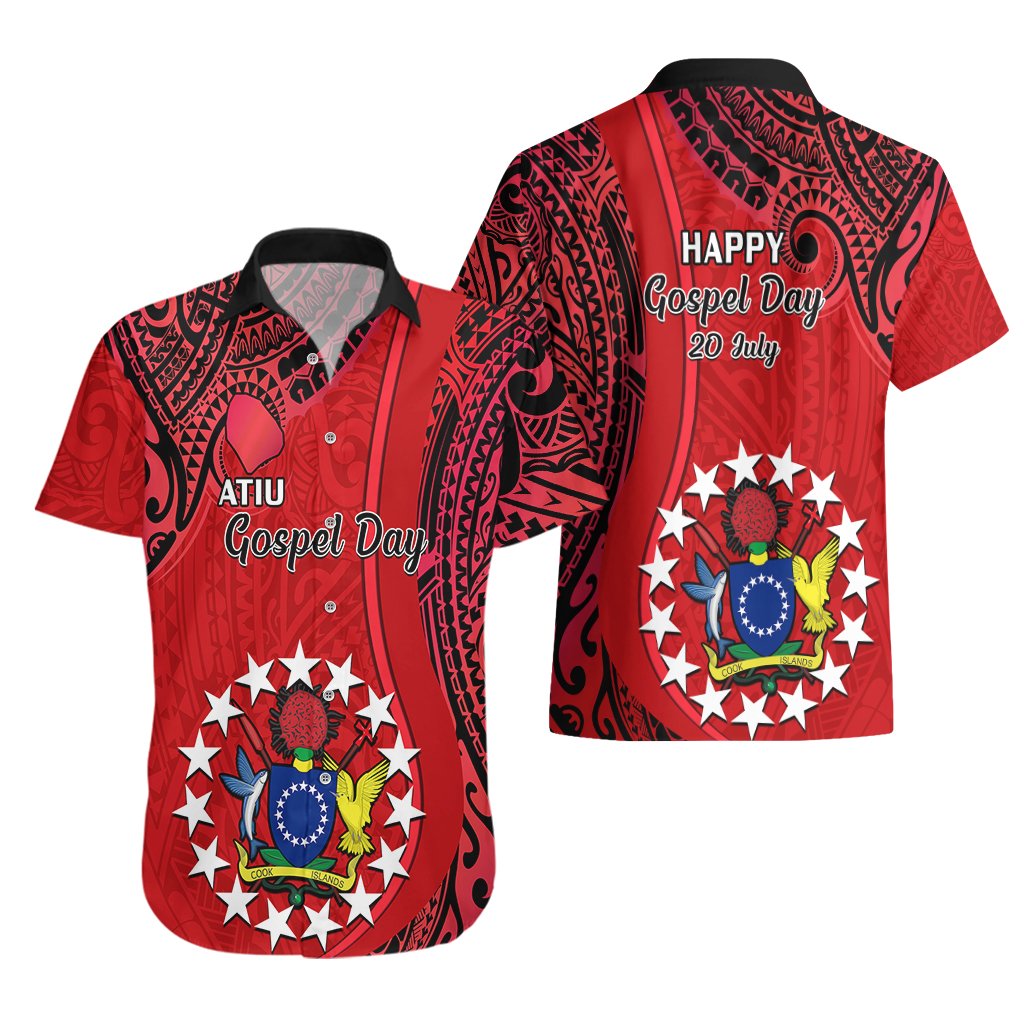 20 July Atiu Island Gospel Day Hawaiian Shirt Cook Islands Tribal Pattern LT14 - Polynesian Pride
