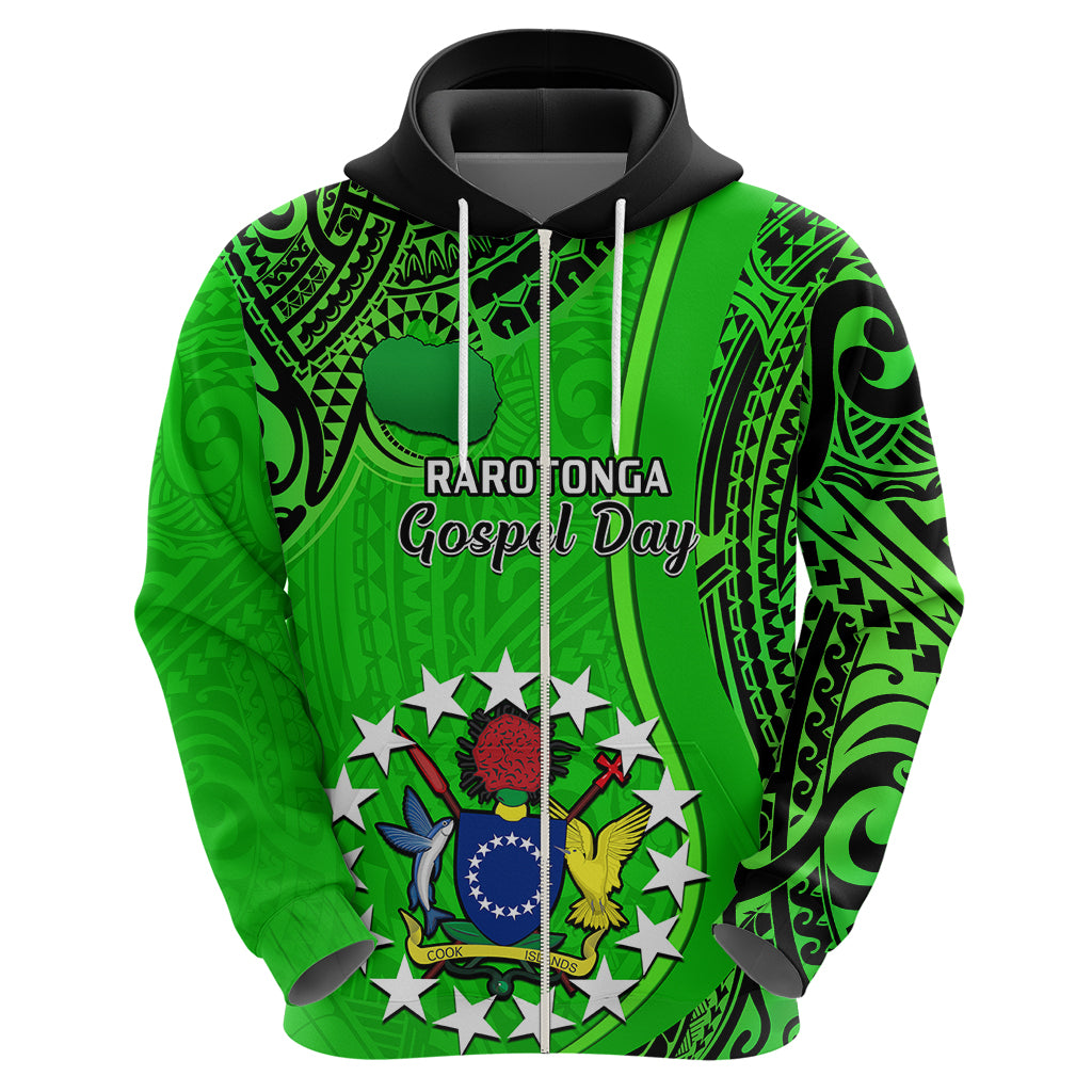 25 July Rarotonga Island Gospel Day Hoodie Cook Islands Tribal Pattern LT14 - Polynesian Pride