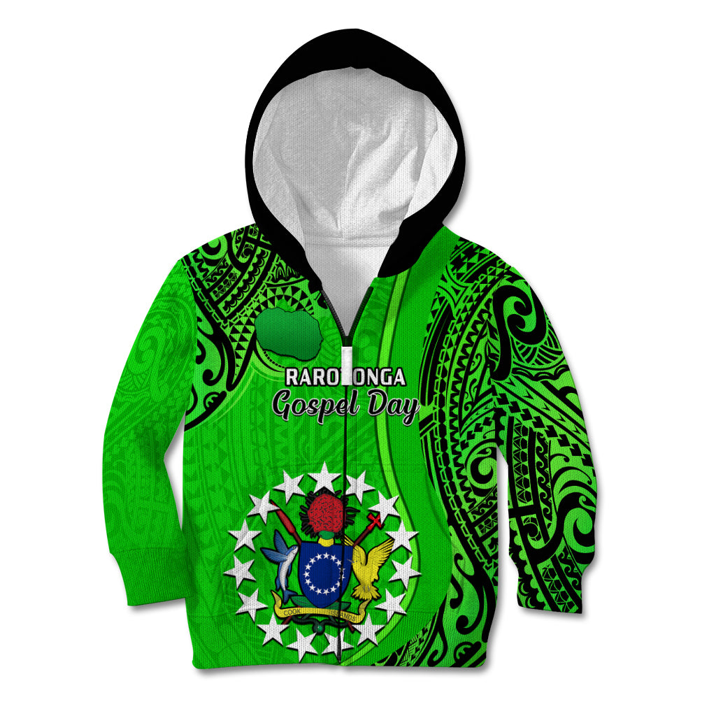 25 July Rarotonga Island Gospel Day Kid Hoodie Cook Islands Tribal Pattern LT14 - Polynesian Pride