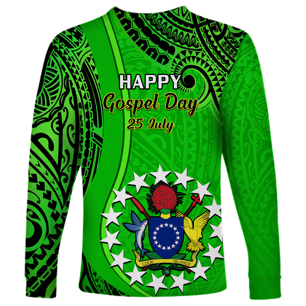 25 July Rarotonga Island Gospel Day Long Sleeve Shirt Cook Islands Tribal Pattern LT14 - Polynesian Pride