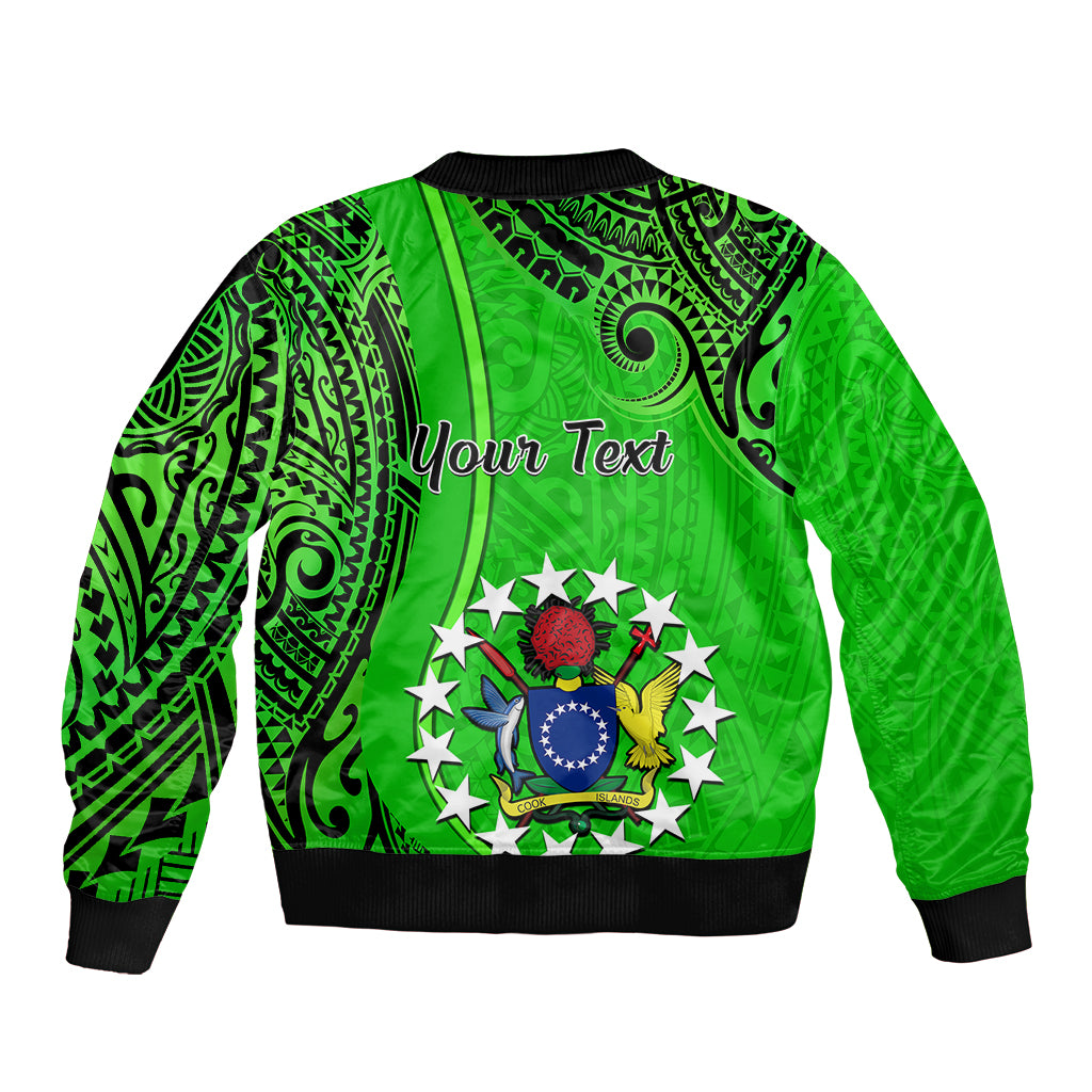 Personalised 21 July Mitiaro Island Gospel Day Bomber Jacket Cook Islands Tribal Pattern LT14 - Polynesian Pride