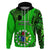 Custom 21 July Mitiaro Island Gospel Day Hoodie Cook Islands Tribal Pattern LT14 Zip Hoodie Green - Polynesian Pride