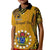 8 August Manihiki Island Gospel Day Kid Polo Shirt Cook Islands Tribal Pattern LT14 Kid Gold - Polynesian Pride