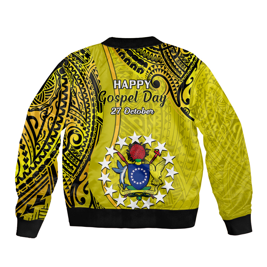 27 October Aitutaki Island Gospel Day Bomber Jacket Cook Islands Tribal Pattern LT14 - Polynesian Pride
