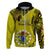 Custom 27 October Aitutaki Island Gospel Day Hoodie Cook Islands Tribal Pattern LT14 Zip Hoodie Gold - Polynesian Pride