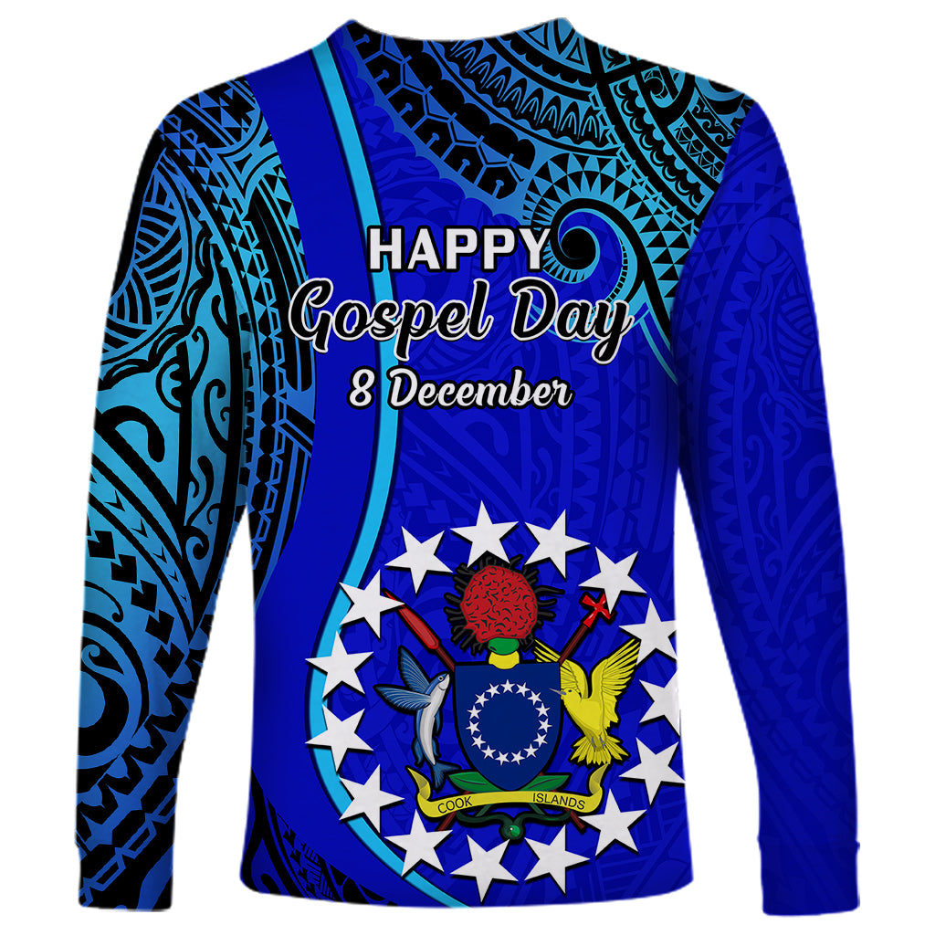 8 December Pukapuka Island Gospel Day Long Sleeve Shirt Cook Islands Tribal Pattern LT14 - Polynesian Pride
