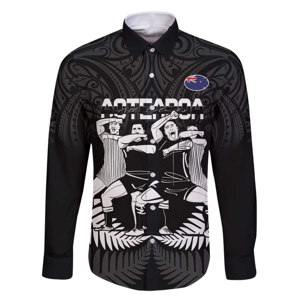 New Zealand Silver Fern Rugby Family Matching Tank Maxi Dress and Hawaiian Shirt Haka Dance With Aotearoa Maori Pattern