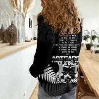 New Zealand Silver Fern Rugby Women Casual Shirt Haka Dance With Aotearoa Maori Pattern LT14 - Polynesian Pride