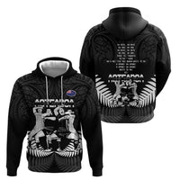 New Zealand Silver Fern Rugby Zip Hoodie Haka Dance With Aotearoa Maori Pattern LT14 - Polynesian Pride