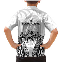 Fiji Tapa Rugby Family Matching Mermaid Dress and Hawaiian Shirt Cibi Dance With Fijian Pattern