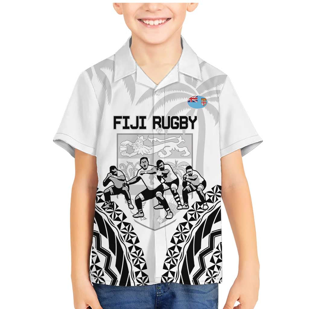 Fiji Tapa Rugby Family Matching Mermaid Dress and Hawaiian Shirt Cibi Dance With Fijian Pattern