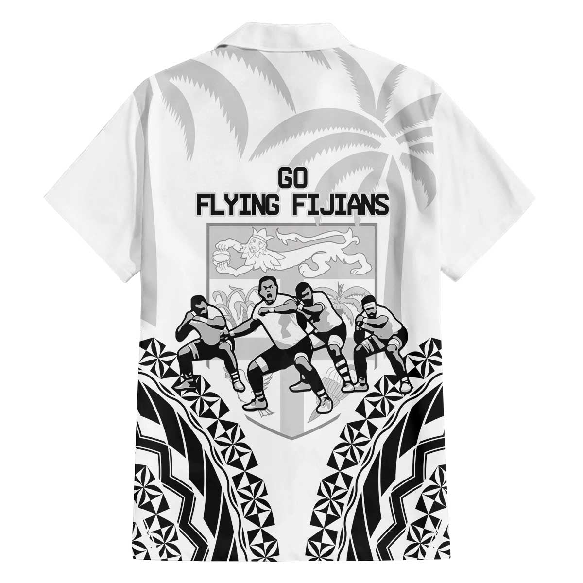 Fiji Tapa Rugby Family Matching Off Shoulder Short Dress and Hawaiian Shirt Cibi Dance With Fijian Pattern