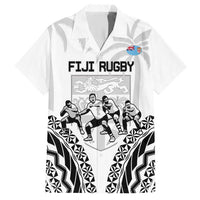 Fiji Tapa Rugby Family Matching Short Sleeve Bodycon Dress and Hawaiian Shirt Cibi Dance With Fijian Pattern