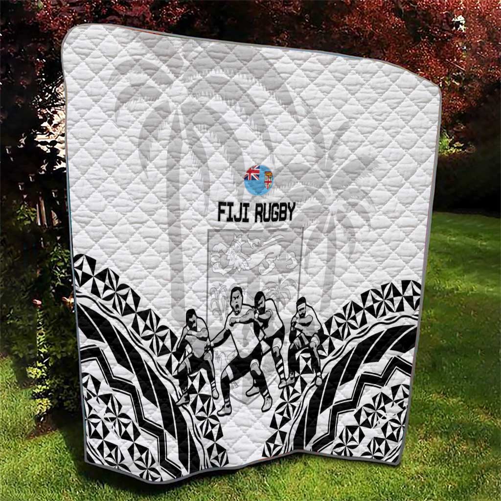 Fiji Tapa Rugby Quilt Cibi Dance With Fijian Pattern