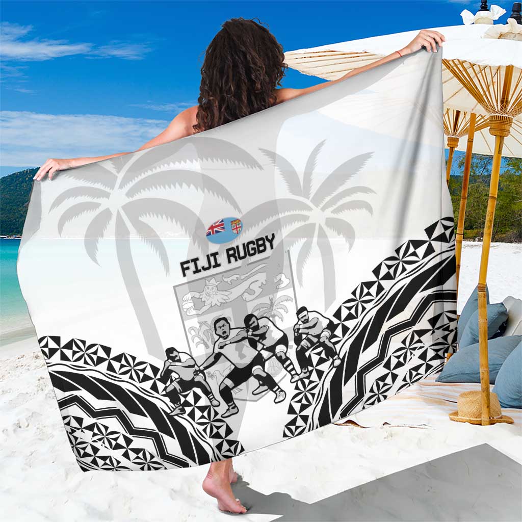 Fiji Tapa Rugby Sarong Cibi Dance With Fijian Pattern