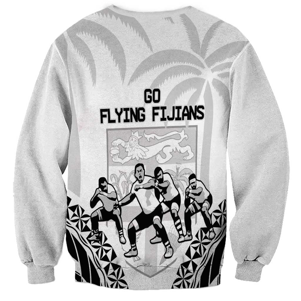 Fiji Tapa Rugby Sweatshirt Cibi Dance With Fijian Pattern