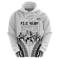 Fiji Tapa Rugby Zip Hoodie Cibi Dance With Fijian Pattern