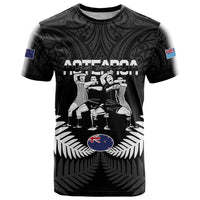 New Zealand And Fiji Tapa Rugby T Shirt Haka Dance Mix Cibi Dance Together