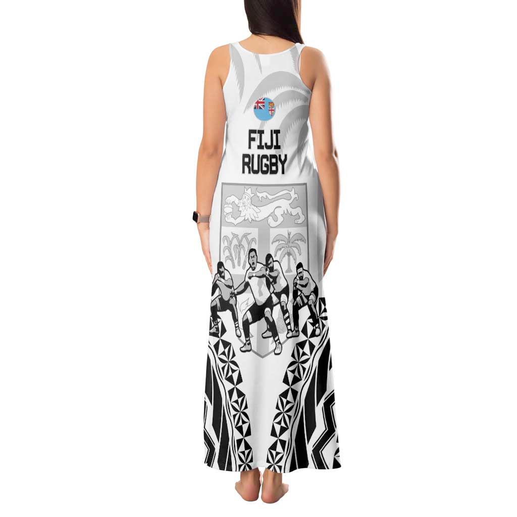 New Zealand And Fiji Tapa Rugby Tank Maxi Dress Haka Dance Mix Cibi Dance Together