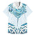 New Zealand Manta Ray Tattoo Family Matching Off The Shoulder Long Sleeve Dress and Hawaiian Shirt Aotearoa Maori Haehae Paua Shell - Polynesian Pride