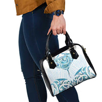 New Zealand Manta Ray Tattoo Shoulder Handbag Aotearoa Maori Haehae Paua Shell - Polynesian Pride