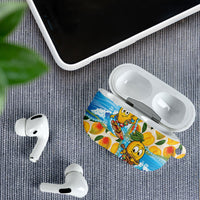 Aloha Hawaii Summer AirPods Case Hawaiian Lei Surfing Mango Palaka Motifs