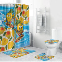 Aloha Hawaii Summer Bathroom Set Hawaiian Lei Surfing Mango Palaka Motifs