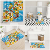 Aloha Hawaii Summer Bathroom Set Hawaiian Lei Surfing Mango Palaka Motifs