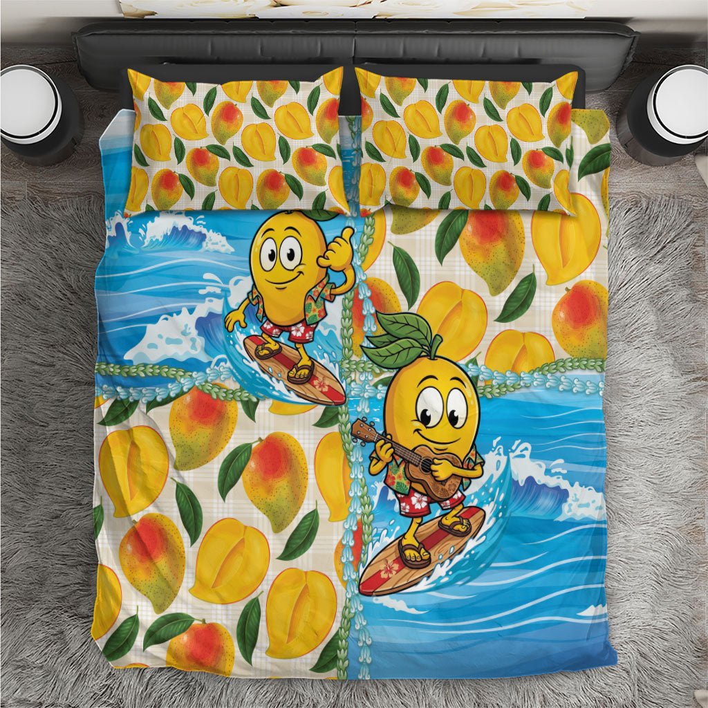 Aloha Hawaii Summer Bedding Set Hawaiian Lei Surfing Mango Palaka Motifs