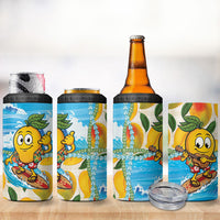 Aloha Hawaii Summer 4 in 1 Can Cooler Tumbler Hawaiian Lei Surfing Mango Palaka Motifs