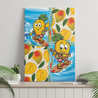 Aloha Hawaii Summer Canvas Wall Art Hawaiian Lei Surfing Mango Palaka Motifs