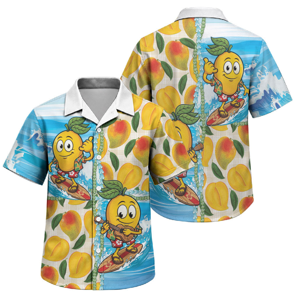 Aloha Hawaii Summer Family Matching Short Sleeve Bodycon Dress and Hawaiian Shirt Hawaiian Lei Surfing Mango Palaka Motifs