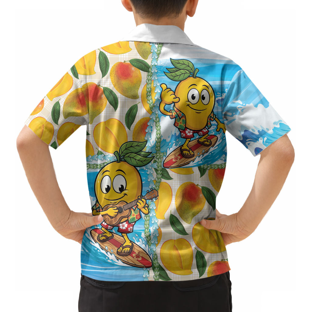 Aloha Hawaii Summer Kid Hawaiian Shirt Hawaiian Lei Surfing Mango Palaka Motifs